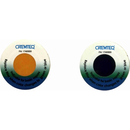 Chemteq Filter Change Indicator Sticker for Basic Vapors, PK5 174-0000
